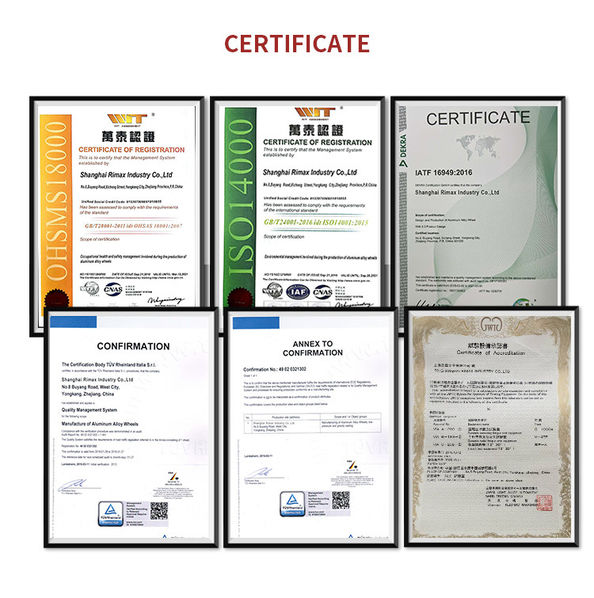 Chiny Shanghai Rimax Industry Co.,Ltd Certyfikaty